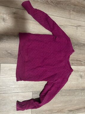 Brooks Sparkle Quilted Crewneck Sweatshirt - Magenta